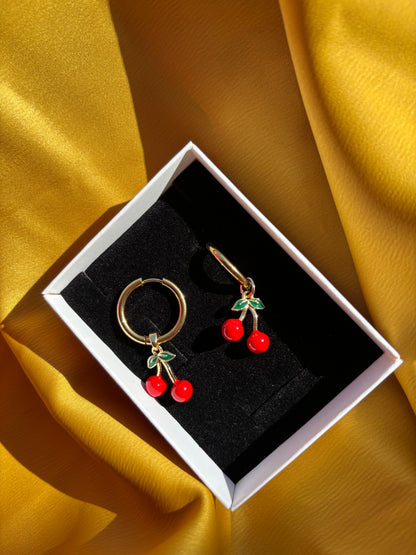 Kirazlı Halka Küpe
